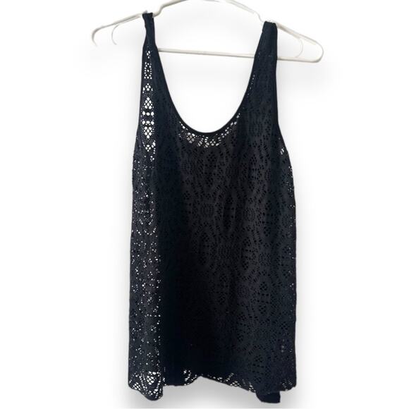 Lola and Sophie Size Small Swim Coverup, Embroidered, Sheer Front, Solid Back - Picture 2 of 8